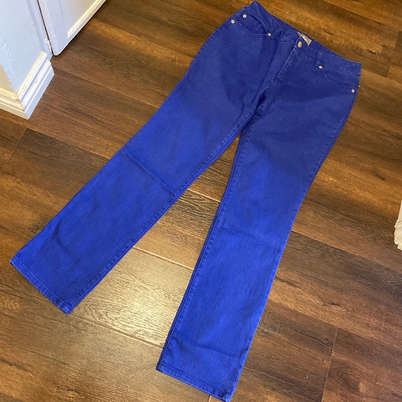 Chico’s SO SLIMMING ROYAL BLUE DENIM JEANS SZ 1 - Picture 1 of 9